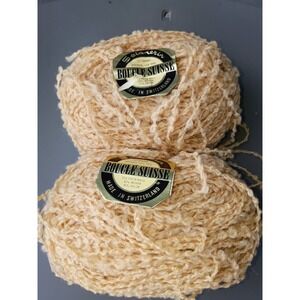 Spinnerin Yarn X2 Boucle Suisse Wool Mohair Orlon 674 Natural Brown Switzerland